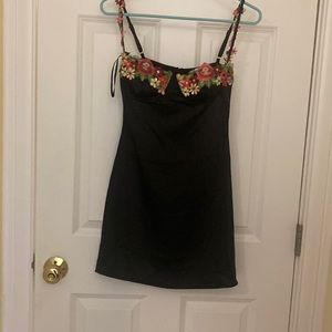 Princess Polly black satin dress size 2